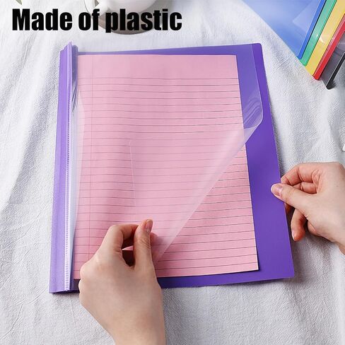 Koogel 6PCS 3-Prong Plastic Folders Colored, File Folders 6 Colors Fit Letter Size Paper, Folders with Prongs Project Organizer for School Office Home Bussiness in Saudi Arabia