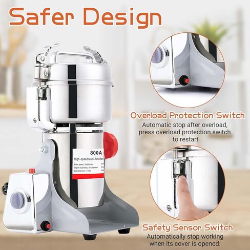 BI-DTOOL 2000 جرام مطحنة الحبوب الكهربائية 36000r/دقيقة عالية السرعة الحبوب التوابل عشب طاحونة 3500 واط آلة طاحونة جافة 304 الفولاذ المقاوم للصدأ مطحنة مسحوق فائق النعومة للمطبخ المنزل والتجاري in Kuwait