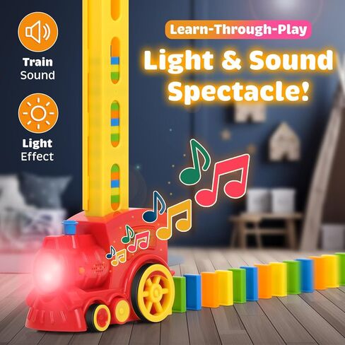 220 Dominoes Train Set boys girls birthday toy creative gifts for ages 3 4 5 6 7 8 9 10 montessori domino machine automatic rally setter auto block toys experience laying stacker game colorful tracks in Saudi Arabia