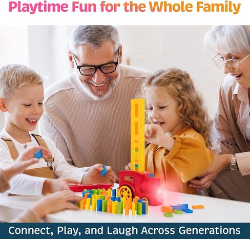220 Dominoes Train Set boys girls birthday toy creative gifts for ages 3 4 5 6 7 8 9 10 montessori domino machine automatic rally setter auto block toys experience laying stacker game colorful tracks in Saudi Arabia