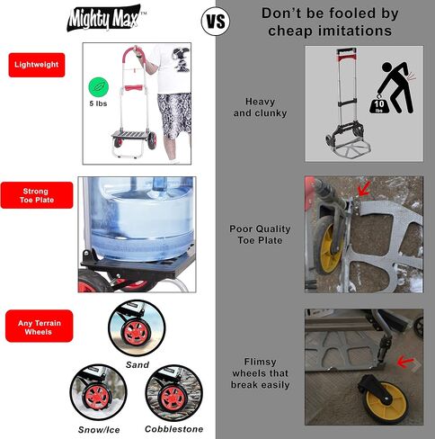 منتجات dbest Trolley Dolly MM، أداة مساعدة لعربة اليد السوداء للحديقة in Kuwait
