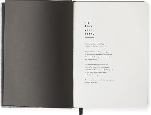 Mål Paper Five Year Journal - Cotton Hardback | Daily Dated Notebook for Mindfulness, Recovery & Positive Thinking Tool | Life Planner Log Book | Hand Finished, Unique Gifts for Men & Women in Saudi Arabia