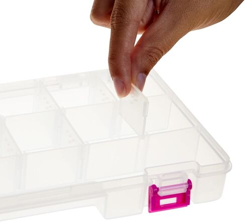 Juvale Pink Tackle Box for Women, 4 Drawer, 13 Compartment Tool Storage Organizer for Crafts, Dolls, Nail Kits, Sewing (10 x 10 Inches) in Saudi Arabia