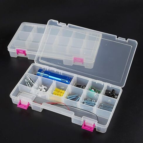 Juvale Pink Tackle Box for Women, 4 Drawer, 13 Compartment Tool Storage Organizer for Crafts, Dolls, Nail Kits, Sewing (10 x 10 Inches) in Saudi Arabia