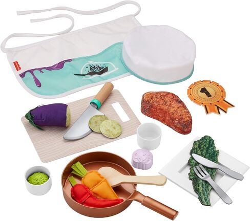 Fisher-Price Head Chef Set, pretend kitchen cooking play set for preschool kids ages 3 years and up in Saudi Arabia