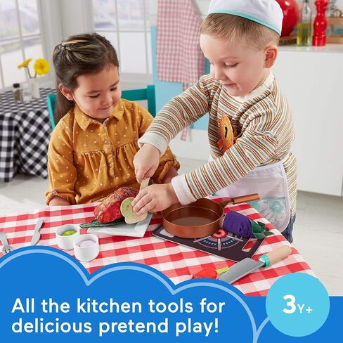 Fisher-Price Head Chef Set, pretend kitchen cooking play set for preschool kids ages 3 years and up in Saudi Arabia