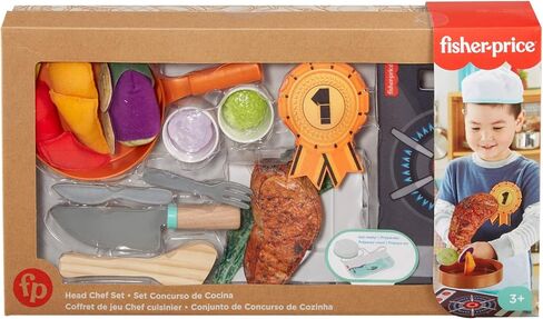 Fisher-Price Head Chef Set, pretend kitchen cooking play set for preschool kids ages 3 years and up in Saudi Arabia