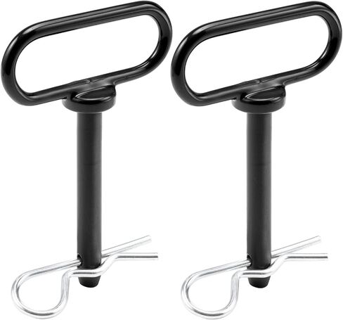 CZC AUTO Hitch Pin 5/8 x 4 بوصة دبوس وصلة مقطورة جزازة العشب، دبوس بوابة المقطورة لخطاف بسيط بيد واحدة للتشغيل والإيقاف - وصلة ربط آمنة للحديقة والسحب خلف المرفق، أسود in Kuwait