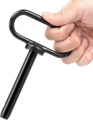 CZC AUTO Hitch Pin 5/8 x 4 بوصة دبوس وصلة مقطورة جزازة العشب، دبوس بوابة المقطورة لخطاف بسيط بيد واحدة للتشغيل والإيقاف - وصلة ربط آمنة للحديقة والسحب خلف المرفق، أسود in Kuwait