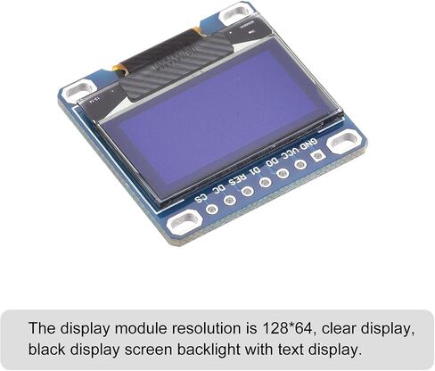 MECCANIXITY IIC SPI OLED Display Module, 7 Pin Character Display Screen Black 0.96 Inch in Saudi Arabia