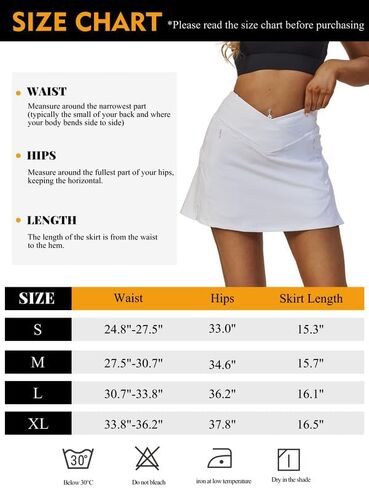 Golf Skirts for Women Crossover High Waisted Athletic Skirt Skorts Stretchy Golf Skirt with Shorts and 4 Pockets in Saudi Arabia