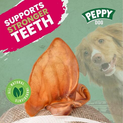 Pig Ears for Dogs (100 Count) | Single Ingredient Pig Ears Dog Chews | Healthy Pig Ears | Natural Dog Treats | Rawhide Alternative | Healthy Treats for All Dogs in Saudi Arabia