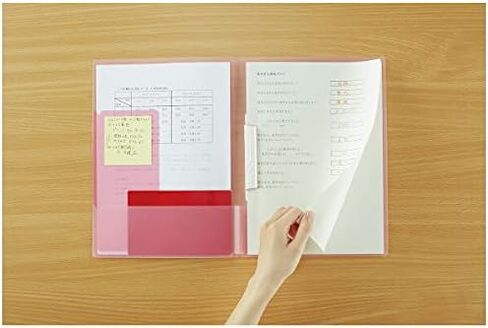 Kokuyo Campus Easy to Review Print File، Clip Folder، File Folder، A4، وردي، استيراد اليابان (FU-CE755P) in Saudi Arabia