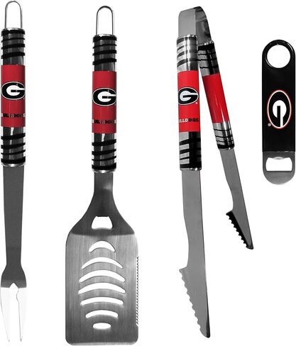 Siskiyou Sports NCAA Georgia Bulldogs Unisex 3 pc BBQ Set and Bottle Opener, Team Colors, One Size in Saudi Arabia