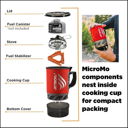 Jetboil MicroMo Lightweight Precision Camping and Backpacking Stove Cooking System with Adjustable Heat Control in Kuwait