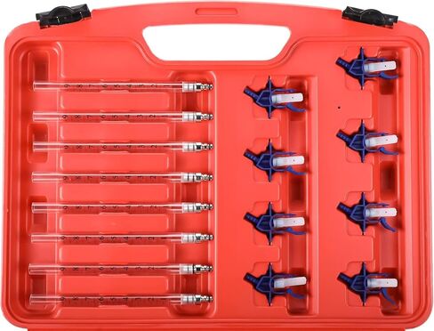 FreeTec Diesel Flow Meter Kit & Adapter 8 Cylinder Plastic Rail Set Common Rail Adaptor Test Tool in Kuwait