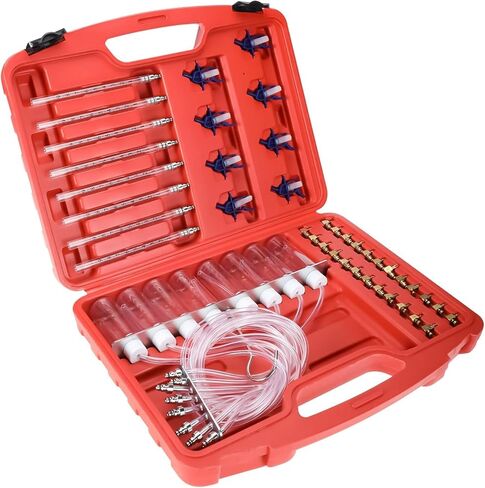 FreeTec Diesel Flow Meter Kit & Adapter 8 Cylinder Plastic Rail Set Common Rail Adaptor Test Tool in Kuwait