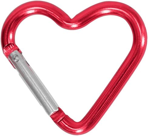 Heart Shaped Carabiner Clip Aluminum Alloy Keychain Clip Spring Snap Hook Camping Backpack Clips Heavy Duty Carabiner Lightweight Aluminum Alloy Keychain Clip Backpack Carabiner Rustproof in Saudi Arabia