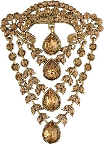 بروش زفاف هندي مصنوع يدويًا من حجر صناعي مطلي بالذهب من I Jewels من بوليوود للرجال in Saudi Arabia