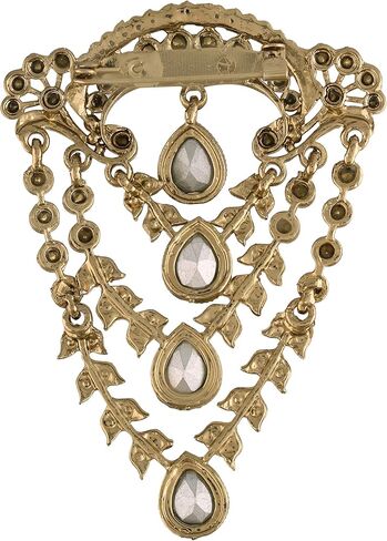 بروش زفاف هندي مصنوع يدويًا من حجر صناعي مطلي بالذهب من I Jewels من بوليوود للرجال in Saudi Arabia