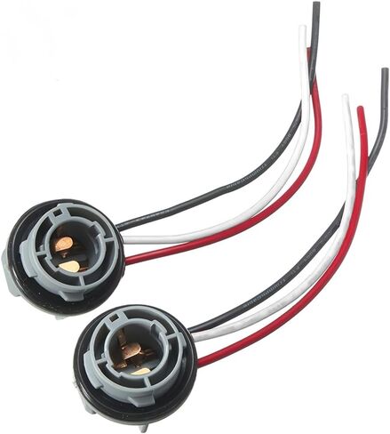 Osilly Car LED Bulb Socket Plug, 2PCS 1157 Automotive Signal Light Socket Wiring Harness, Plastic Waterproof Turn Signal Tail Light Brake Light Base Plug Connector, Universal Car Accessories in Saudi Arabia