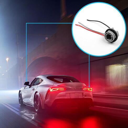 Osilly Car LED Bulb Socket Plug, 2PCS 1157 Automotive Signal Light Socket Wiring Harness, Plastic Waterproof Turn Signal Tail Light Brake Light Base Plug Connector, Universal Car Accessories in Saudi Arabia