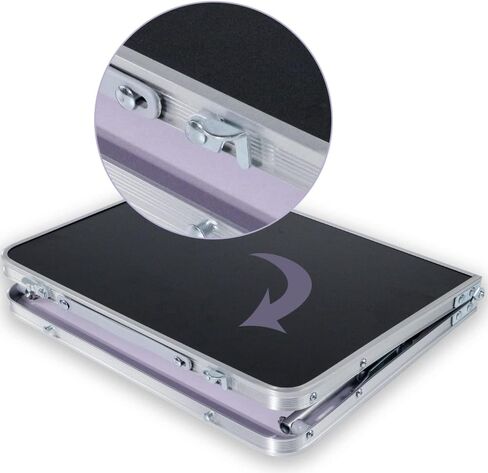 Sivya Foldable Laptop Table Lapdesk, Breakfast Bed Serving Tray, Portable Mini Picnic Desk (Black) in Saudi Arabia