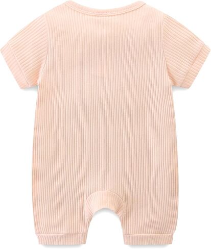 Unisex Newborn Baby Romper Ribbed Onesie Infant Long/Short Sleeve Jumpsuit in Saudi Arabia