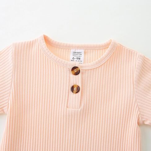 Unisex Newborn Baby Romper Ribbed Onesie Infant Long/Short Sleeve Jumpsuit in Saudi Arabia