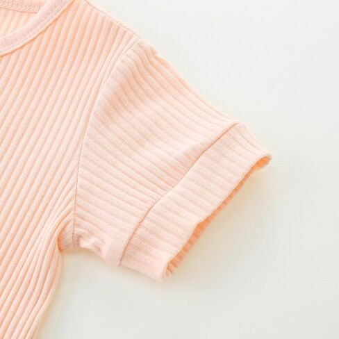 Unisex Newborn Baby Romper Ribbed Onesie Infant Long/Short Sleeve Jumpsuit in Saudi Arabia