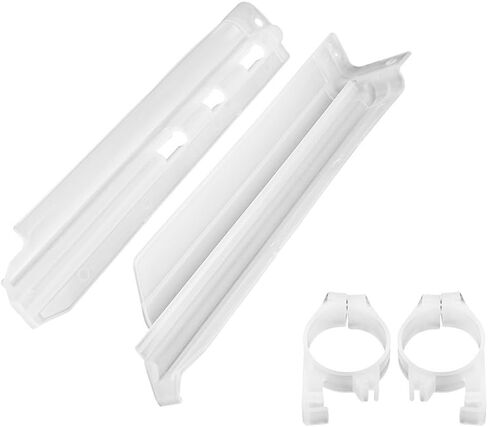 Motorcycle Front Fork Guard Covers, Fydun Plastic Front Fork Sliders Clips Protection Guards Motorcycle Accessories Fit for KLX650 KLX250R KLX300R(White) in Saudi Arabia