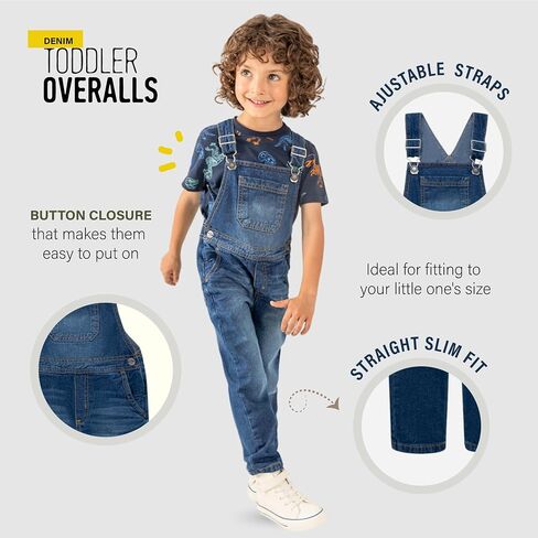 OFFCORSS Baby and Toddler Overall with Adjustable Straps, for Boys and Girls, Blue2 in Saudi Arabia