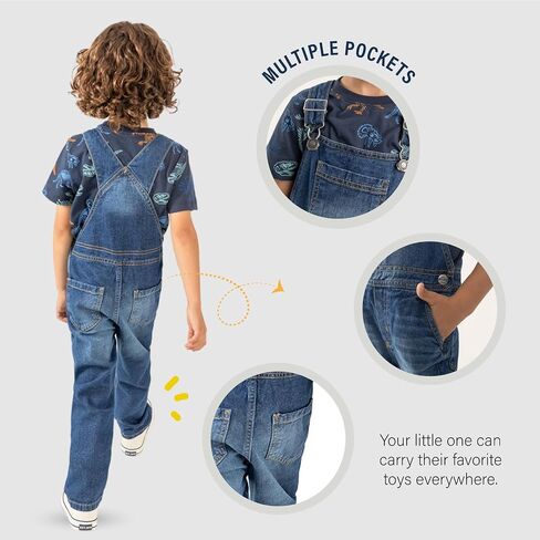 OFFCORSS Baby and Toddler Overall with Adjustable Straps, for Boys and Girls, Blue2 in Saudi Arabia