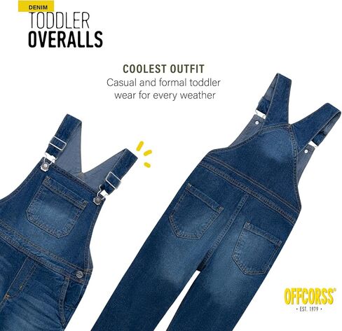 OFFCORSS Baby and Toddler Overall with Adjustable Straps, for Boys and Girls, Blue2 in Saudi Arabia