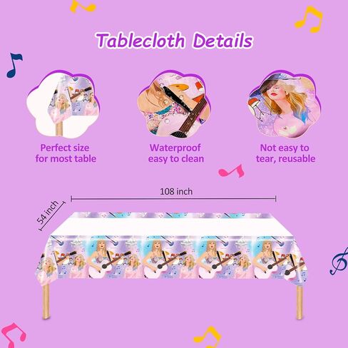 زينة حفلات نجوم الموسيقى من Aoerfes، لوحات حفلات أعياد الميلاد لمحبي الموسيقى، أكواب مناديل مفرش المائدة الورقية، موسيقى البنات، ديكورات أعياد الميلاد، قطع 20 أدوات مائدة للضيوف in Kuwait
