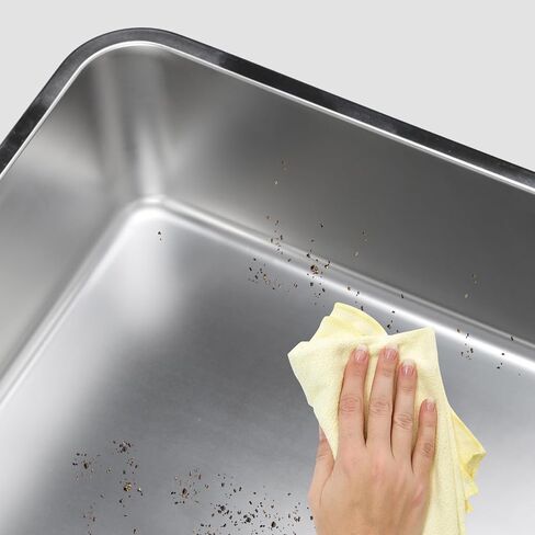 Enclosed Stainless Steel Cat Litter Box, Litter Box with Lid, High Sided Metal Litter Box, Enclosed Cat Litter Boxes, Never Absorbs Odors, Anti-Urine Leakage, Easy Cleaning in Saudi Arabia
