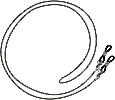 Borsgye 3 قطع نظارات على شكل ثعبان سلسلة حامل للقراءة والحبال الزجاجية وحبل معدني للنظارات وسلسلة معدنية وقلادة معدنية وحزام للنظارات الشمسية مع أطراف مطاطية - فضي وردي ذهبي أسود in Kuwait