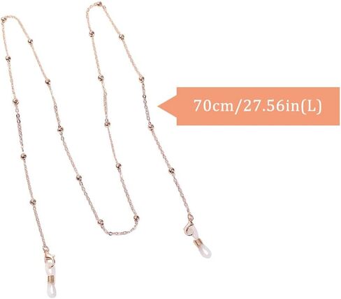 سلسلة نظارات iayokocc 4 قطع 70 سم، حامل حزام النظارات الشمسية غير قابل للانزلاق ومضاد للفقدان قلادة مطرزة للنساء in Saudi Arabia