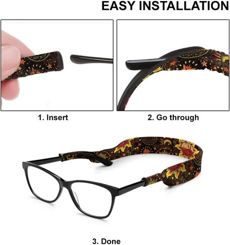 حزام نظارات WIRESTER Fashion، حزام حامل للنظارات الشمسية العائمة، مثبت نظارات مرن من النيوبرين الآمن للرجال والنساء in Saudi Arabia