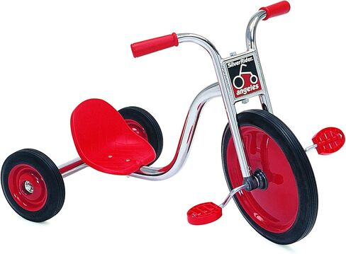 Children's Factory Angeles SilverRider Toddler 14" Tricycle, Big 3 Wheel Kids Trike, Girls/Boys Outdoor Play Equipment, Homeschool/Daycare/Preschool, SIL/Blk in Saudi Arabia