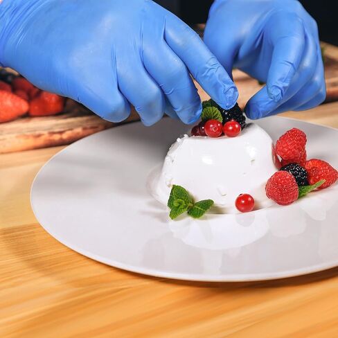 BHH BRIGHT HORIZON HEALTH IGNITE YOUR LIFE قفازات فحص النتريل الطبية الزرقاء - خالية من اللاتكس وخالية من البودرة (100 قيراط) - كبير in Kuwait