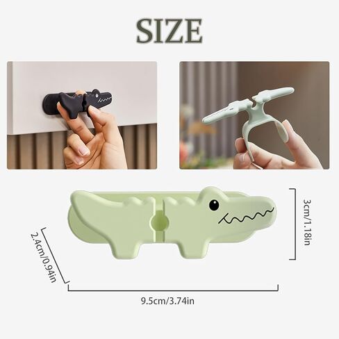 Revylink 3 Pack Cute Crocodile Upgraded Cord Organizer For Kitchen Appliances Adhesive Cord Holder Stick On Wire Winder Cord Wrapper For Mixers,Coffee Maker,Pressure Cooker,Blender,Bread Machine in Saudi Arabia