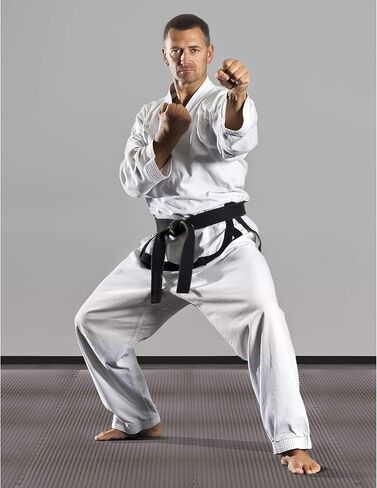 نحن نبيع سجادة تمارين سميكة من إسفنج EVA للفنون القتالية بسمك 3/4 بوصة، نمط تاتامي، بلاط أرضيات متشابك لصالة الألعاب الرياضية المنزلية، الفنون القتالية المختلطة، سجادات مضادة للتعب، 60.96 سم × 60.96 سم in Kuwait