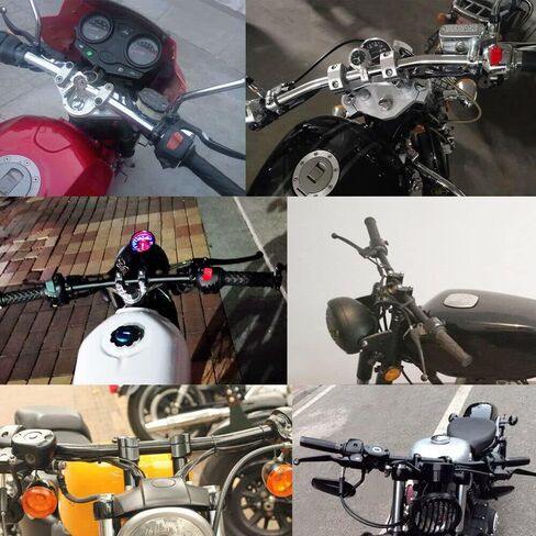 مقود دراجة نارية مسطح مقاس 1 بوصة من OUMURS، قضبان تحكم في السحب 25 مم لـ Chopper Bobber Cruiser Cafe Racer نمط سحب مخصص من الفولاذ مناسب لـ Harley Sportster 883 1200 Nightster Kawasaki in Kuwait