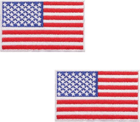 TFFUAM 2PCS American Flag Patch Embroidered Hook and Loop Patches 2x3 Inches Tactical Flag Patch for Backpacks Hats Bags Vest and Military Uniforms in Kuwait