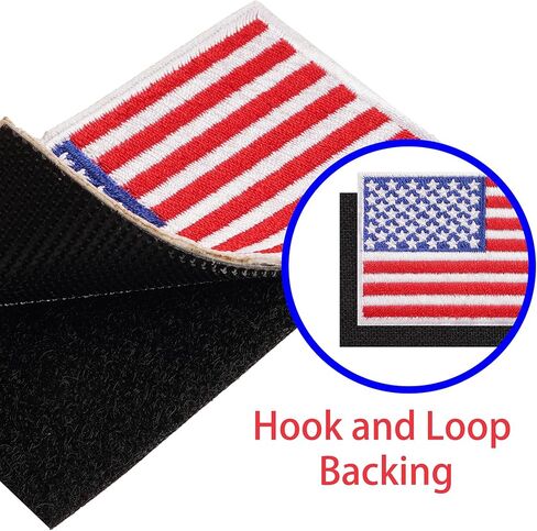 TFFUAM 2PCS American Flag Patch Embroidered Hook and Loop Patches 2x3 Inches Tactical Flag Patch for Backpacks Hats Bags Vest and Military Uniforms in Kuwait
