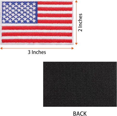 TFFUAM 2PCS American Flag Patch Embroidered Hook and Loop Patches 2x3 Inches Tactical Flag Patch for Backpacks Hats Bags Vest and Military Uniforms in Kuwait