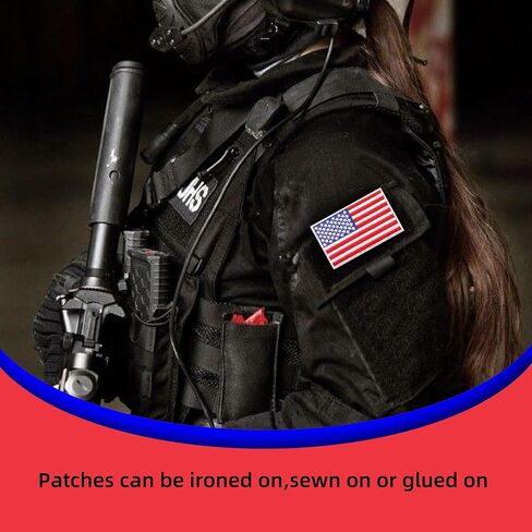 TFFUAM 2PCS American Flag Patch Embroidered Hook and Loop Patches 2x3 Inches Tactical Flag Patch for Backpacks Hats Bags Vest and Military Uniforms in Kuwait
