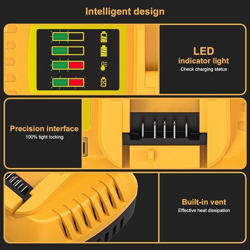 DCB118 للشحن السريع لبطارية Dewalt، استبدل الشحن السريع DeWalt 20V MAX و60V MAX، متوافق مع جميع بطاريات 20V MAX* و60V MAX* DEWALT (الشاحن فقط) in Kuwait