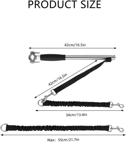 مقود دراجة للكلاب قابل للسحب، مقود آمن لدراجة الكلاب مناسب للتمرين في الهواء الطلق، سهل التركيب والإزالة - مثالي للكلاب الأليفة وأساسيات المشي in Kuwait